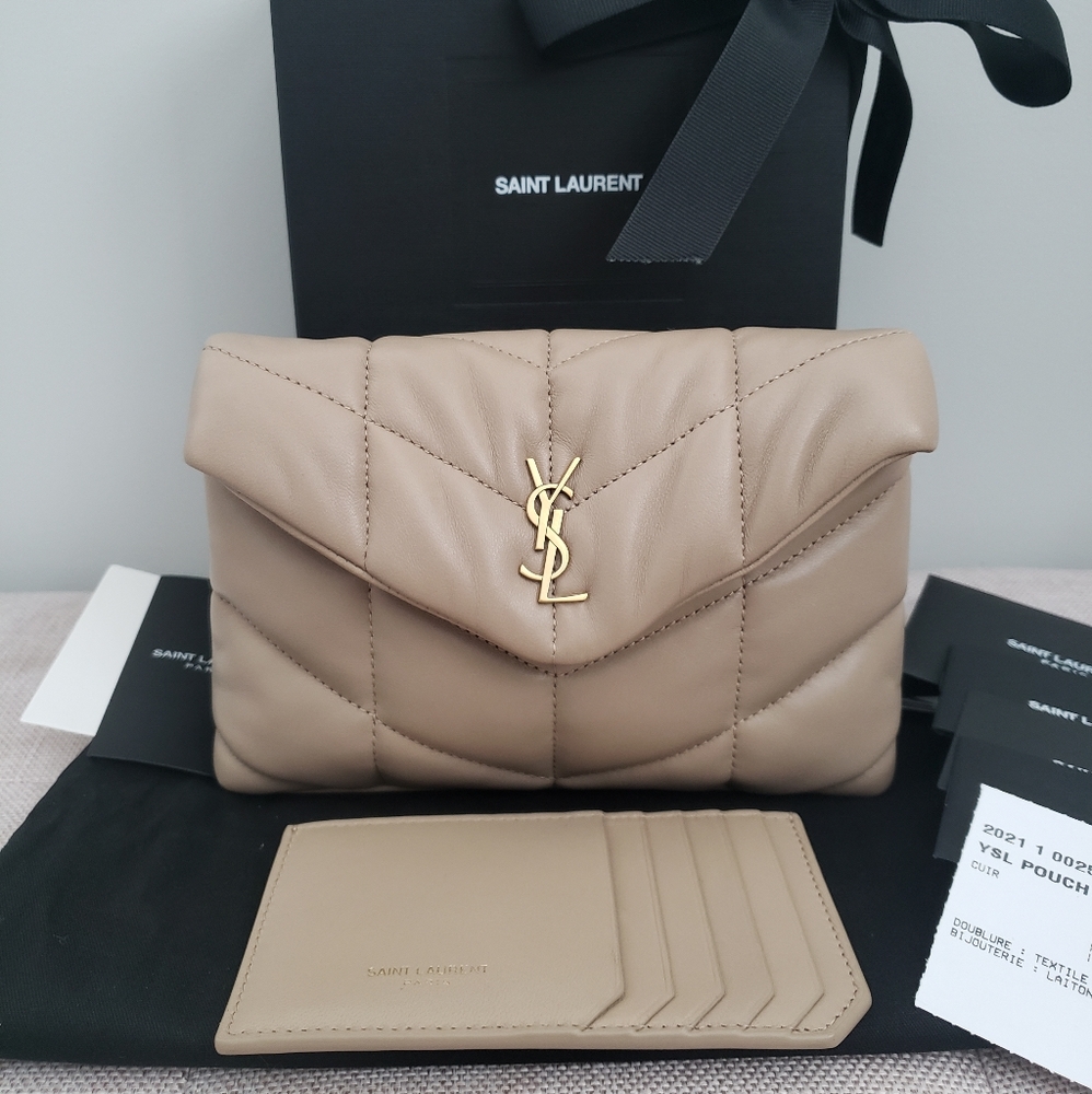 Saint Laurent Puffer Small Pouch bag, BNIB